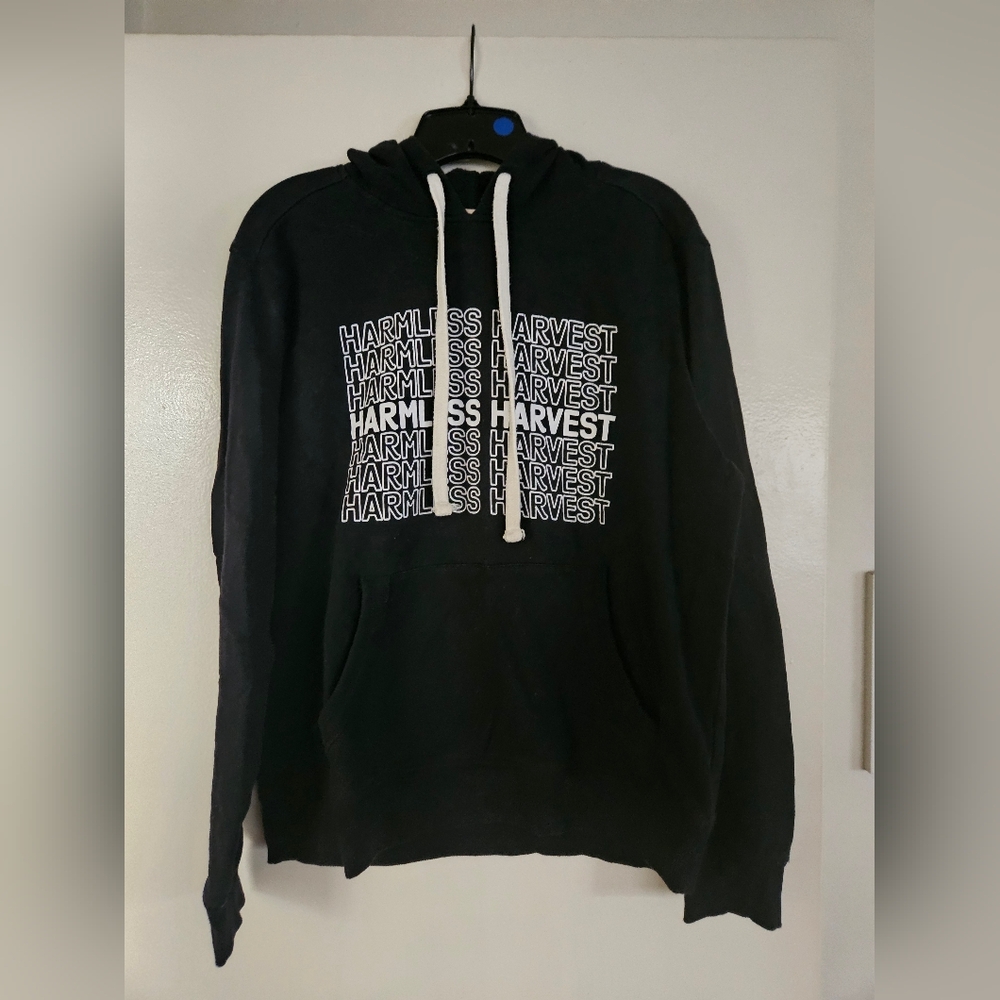District Harmless Harvest Branded Hooded Sweatshirt - Black & White - Size M